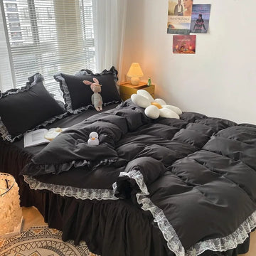 Bedding - 3-piece large duvet cover, zipper closed - super soft and lightweight
